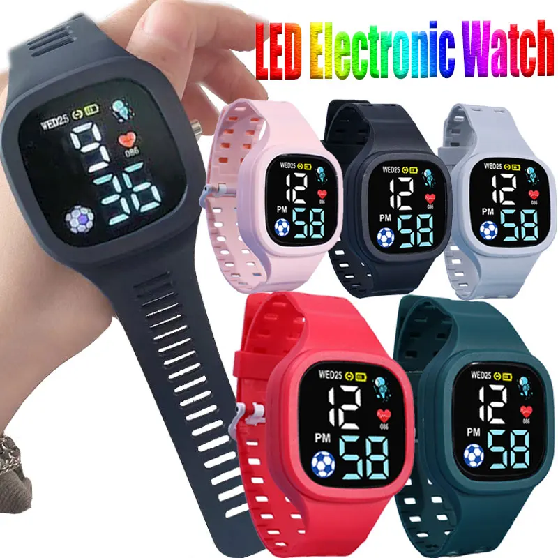 Top Trends: Electronic Wrist Watch LED Digital Smart Sport Watches LED Dial Square Waterproof Kids Wristwatch For Children Birthday Gift Shoppable Styles