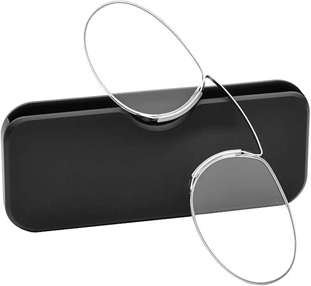 Top Trends: Rimless Nose Clip On Reading Glasses Mini Portable Legless Lazy Glasses Men Women Presbyopic Glasses Magnifying + 1.0 - + 3.5 Shoppable Styles