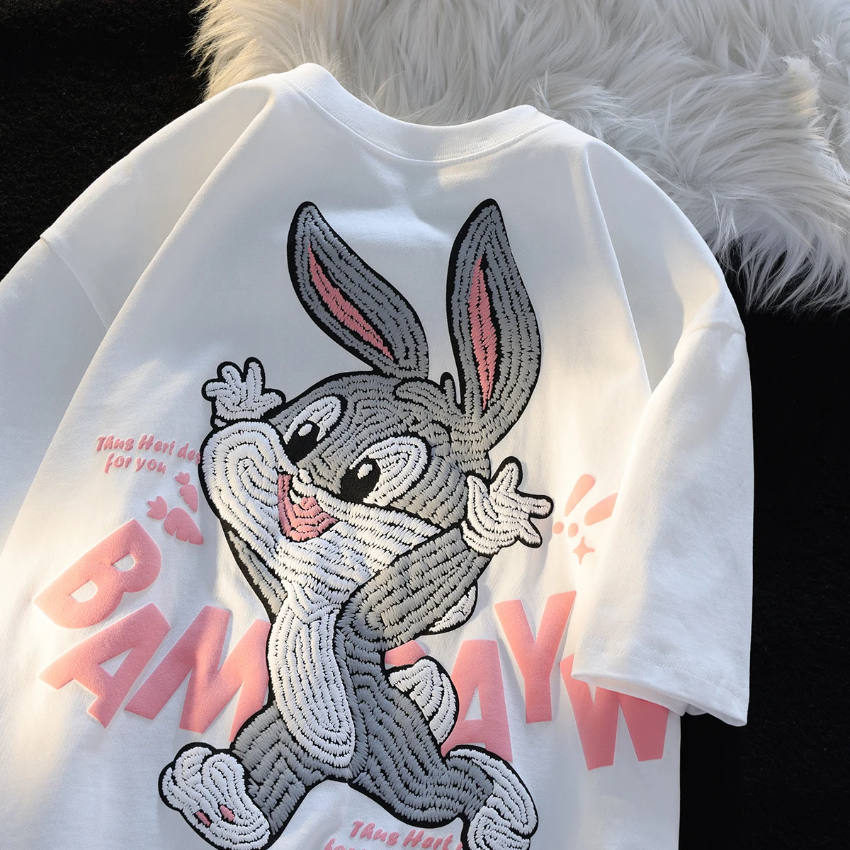 Top Trends: Cotton Stereo Sweet Rabbit Top Oversize T-shirt Women Summer Harajuku Fashion Japanese Cute Kawaii Shirts Woman Tops Tee Shirt Shoppable Styles