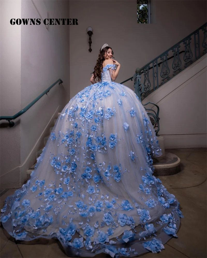 Top Trends: Sky Blue Quinceanera Dresses 2024 Princess Sweet 15 Years Girl Birthday Party Dresses With Appliques Vestidos De Quinceañera Shoppable Styles