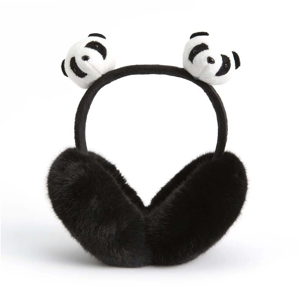 Top Trends: New Panda Earmuffs 2023 Autumn Innovative Luxurious Cute Plush Panda Soft Ear Muffs For Girl Woman Christmas Present Shoppable Styles - Image 2