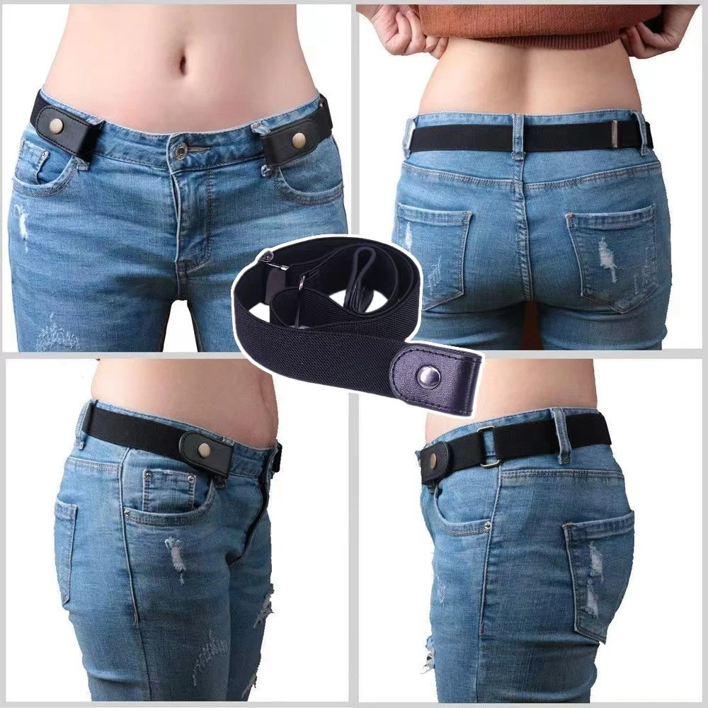 Top Trends: Belts For Women Men Jeans Pants Waistband No-buckle Stretch Elastic Waist Invisible Child Dropshipping Lazy Belt Y2k Accessories Shoppable Styles