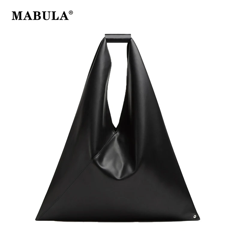 Top Trends: MABULA 2023 Black Woman's Clutch Bag Genuine Leather Fashion Triangle Handbag Female Luxury Design Shopper Shoulder Tote Purse Shoppable Styles