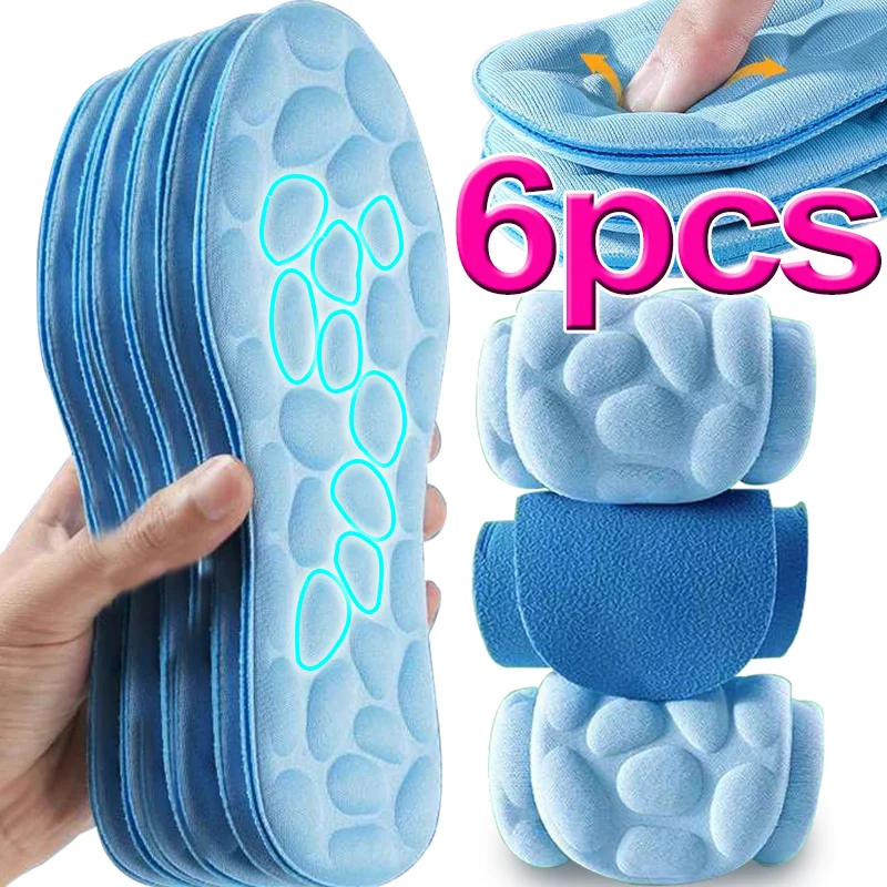 Top Trends: 6Pcs Memory Foam Orthopedic Insoles Soft Antibacterial Deodorization Sweat Absorption Insert Sports Running Cobble Cushion Pads Shoppable Styles