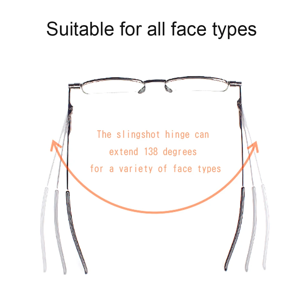 Top Trends: Slingshots Glasses Magnifying Glasses Progressive Reading Glasses For Men Women Foldable Full-Rim Frame Glasses Presbyopic Shoppable Styles - Image 3