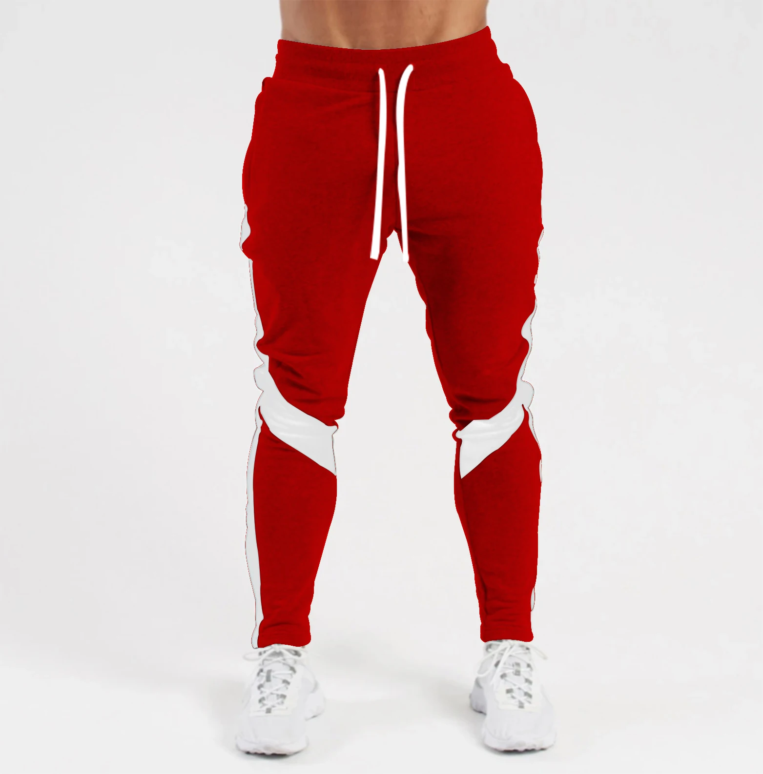 Top Trends: Mens Sports Joggers Casual Stitching Pants Fitness Men Sportswear Tracksuit Bottoms Skinny Sweatpants Gyms Track Pants Shoppable Styles