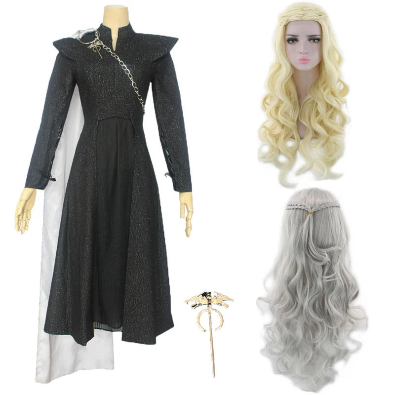 Top Trends: Movie House Dragon Daenerys Cosplay Costume Adult Women Props Cloak Dress Up Outfits Wig Halloween Party Carnival Suit Role Play Shoppable Styles