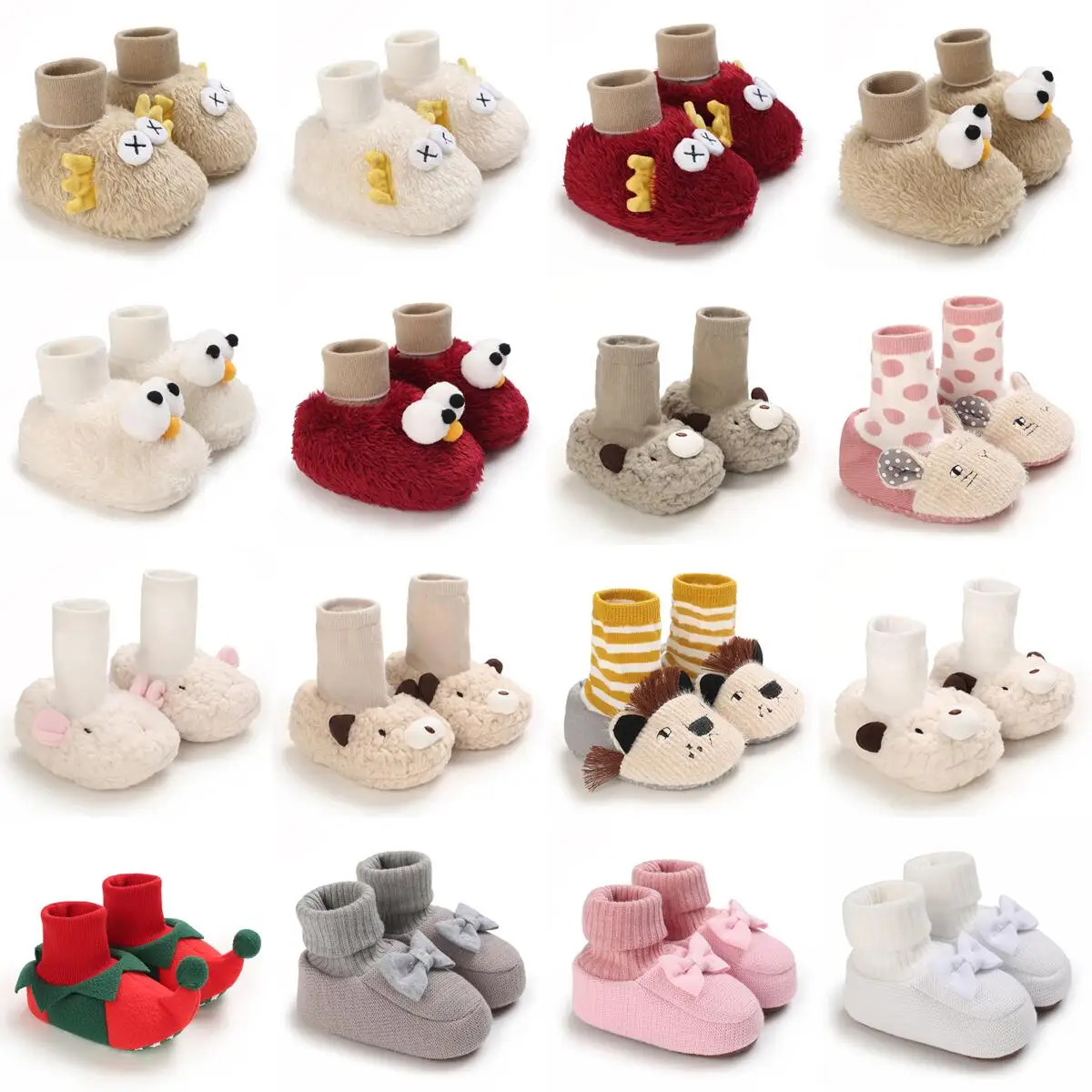 Top Trends: Newborn Baby Dhoes Boy Girl Animal Face Cotton Baby Shoes First Walker Socks Set Cotton Comfortable Soft Non-slip Cot Shoes Shoppable Styles