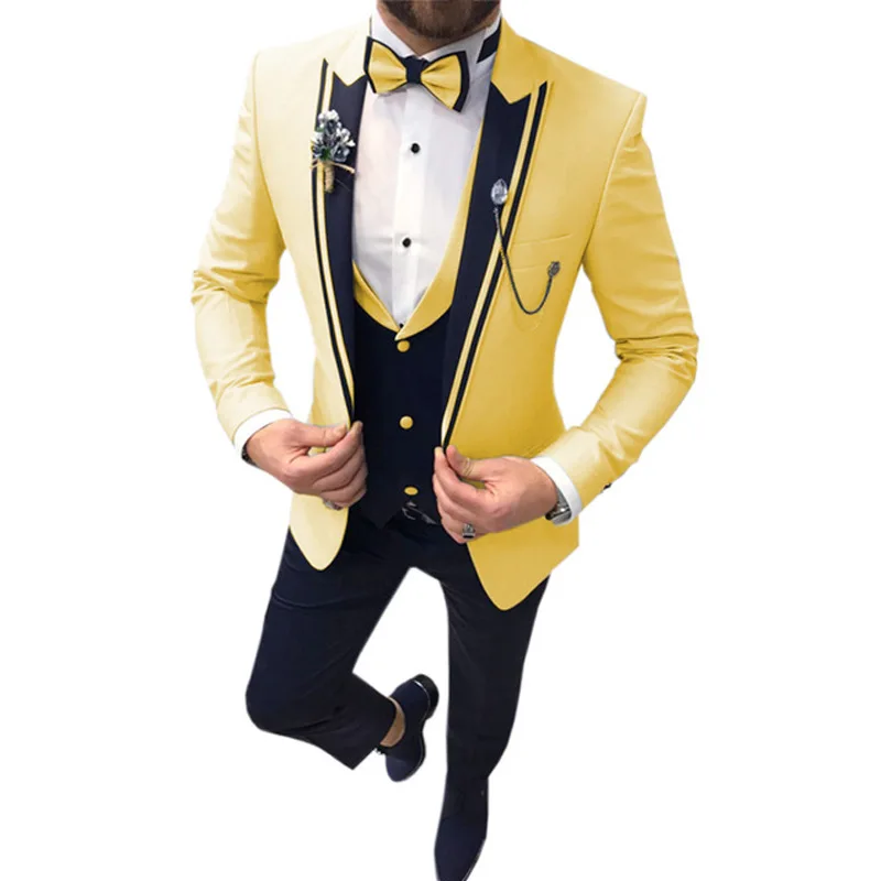 Top Trends: 2023 Lapel The Groom&#039;s Best Man Suit Three-piece Cultivate One&#039;s Morality Dress Suit Europe And The United States Big Yards Men Shoppable Styles