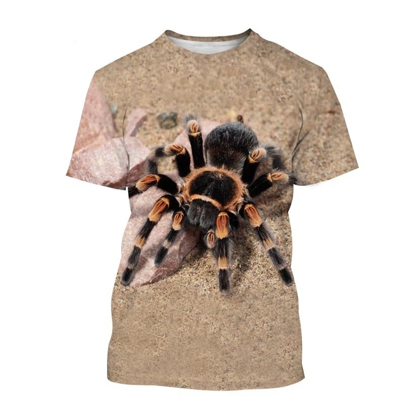 Top Trends: Summer New Animal Insect Spider 3D Printing Harajuku T-shirt Fashion Hip Hop Shirt Men&#039;s Casual Top Women&#039;s Fun Clothing Shoppable Styles