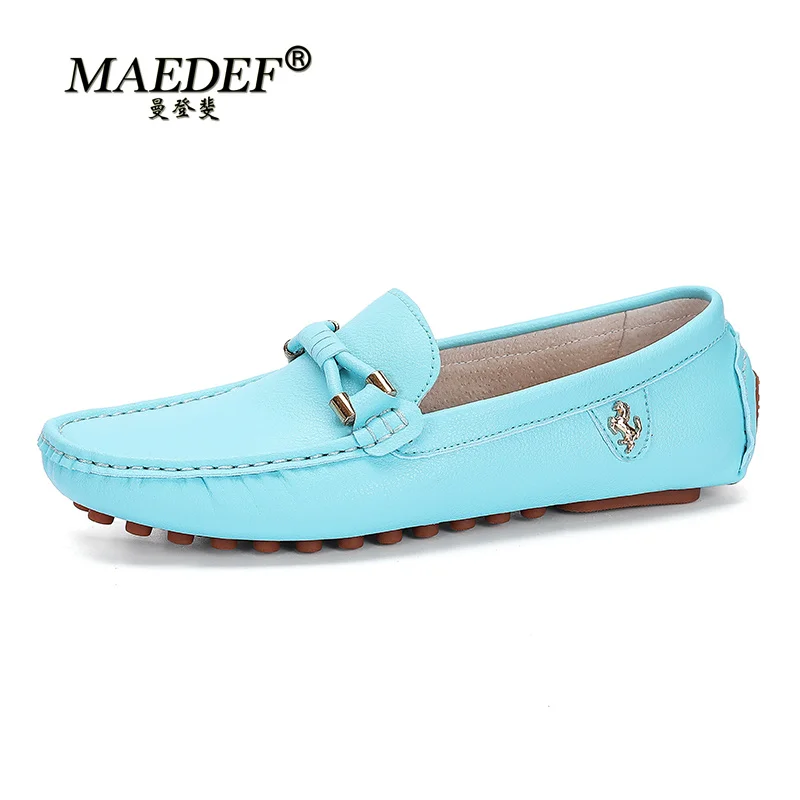 Top Trends: MAEDEF Loafers Men Handmade Leather Shoes Black Casual Driving Flats Blue Slip-on Moccasins Men Shoes Plus Size 46 47 48 Shoppable Styles