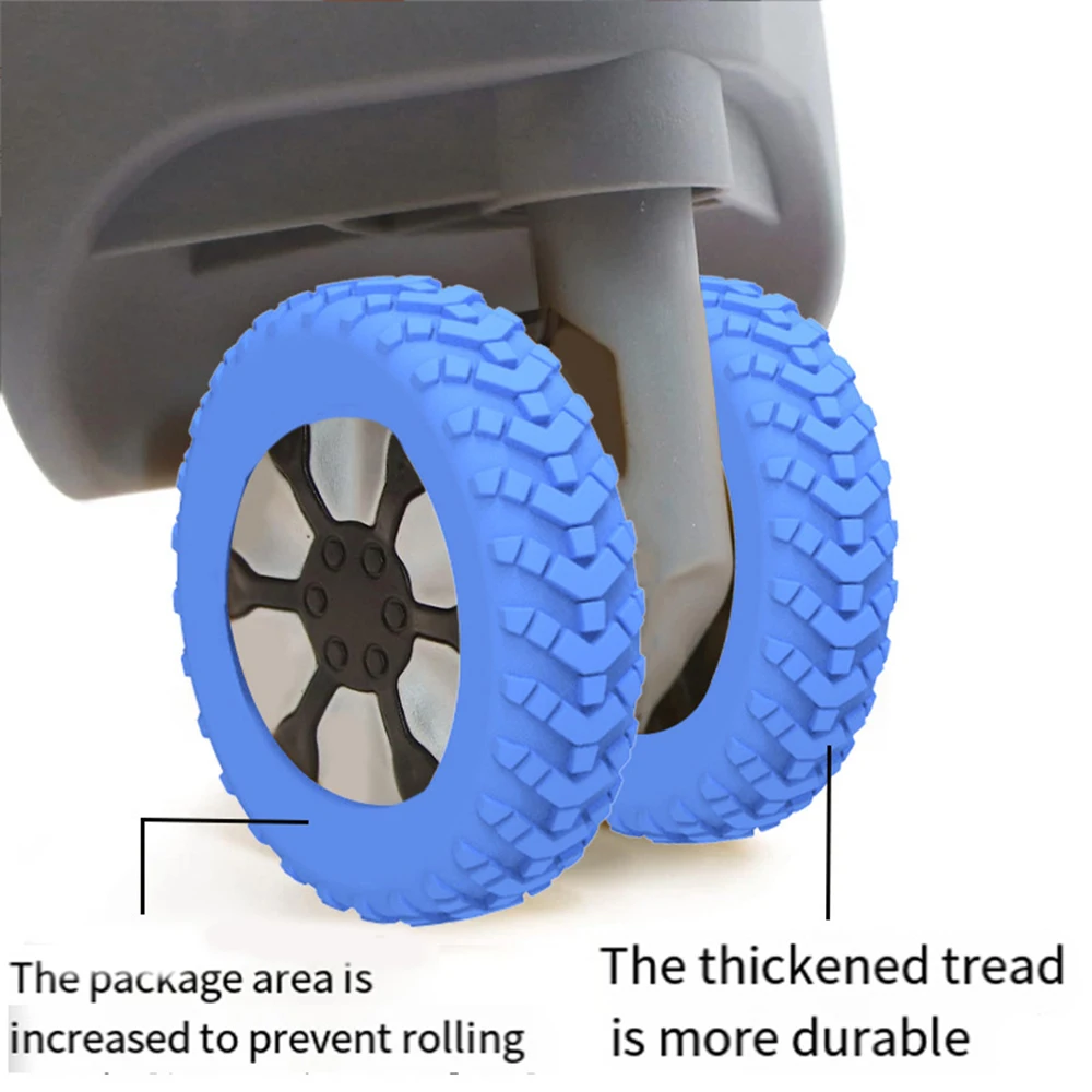 Top Trends: 8Pcs Luggage Wheels Covers Thicken Silicone Luggage Wheel Protector Cover Reduce Noise Shock Absorption Suitcase Accessories Shoppable Styles