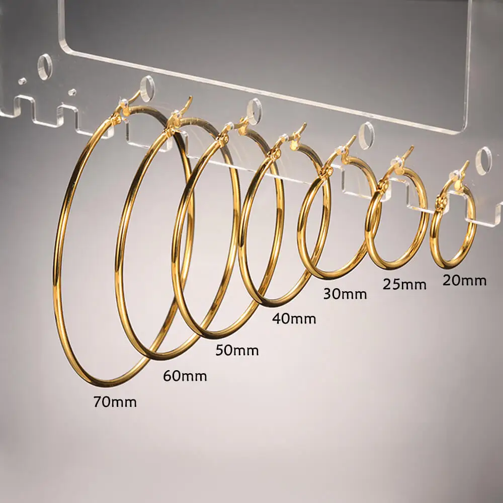 Top Trends: 1Pair Stainless Steel Earrings For Women 2023 Trending Classic Gold Color Hoop Earrings New In Circle Ear Jewelry Aretes Mujer Shoppable Styles - Image 4