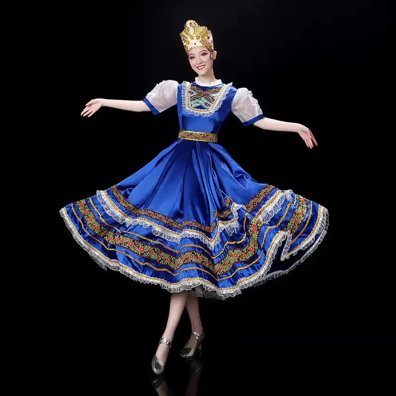 Top Trends: Classical Elegant Traditional Russian Dance Costume Dress European Princess Stage Dresses Mongolia Stage Performance Clothing Shoppable Styles