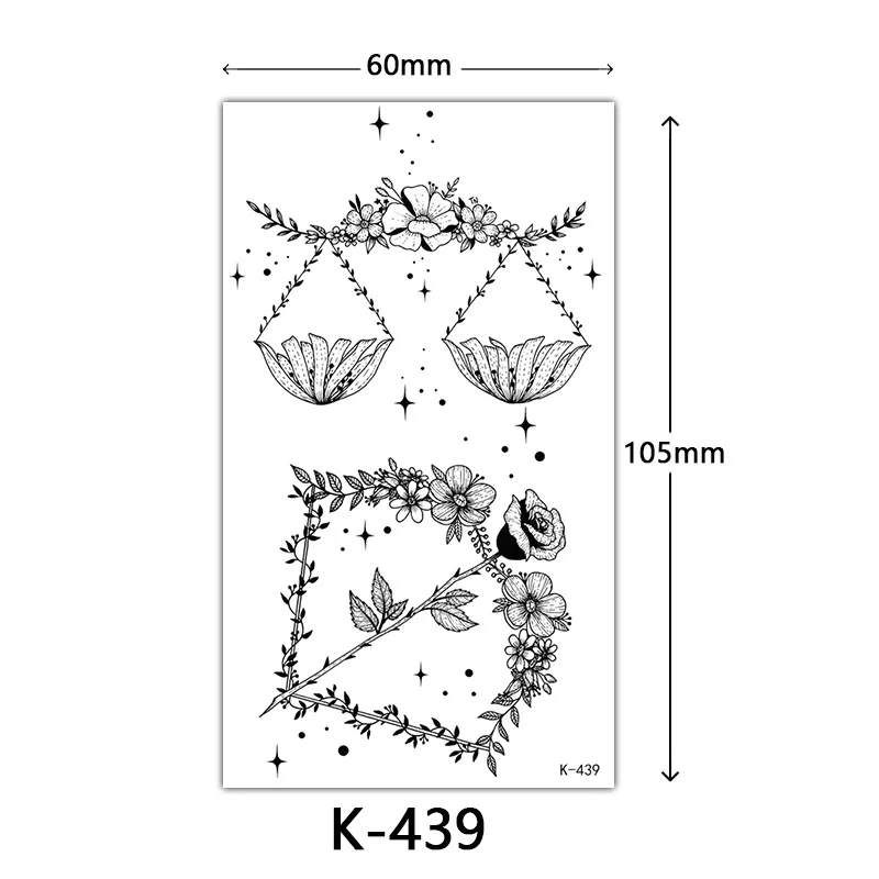 Top Trends: Sketch Tattoo Stickers Waterproof Fake Tattoo Words English Alphabet Flower Butterfly Temporary Tattoos For Women Adult Man Shoppable Styles - Image 4