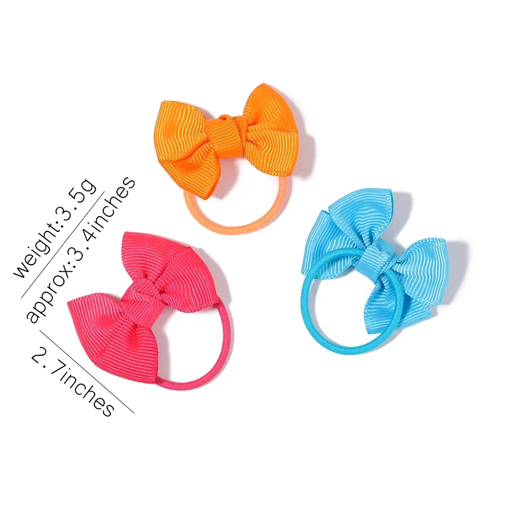 Top Trends: 5 / 10 / 20Pcs / Lot Solid Color Bows Elastic Hair Bands For Kids School Bows Headband Hair Ties Headwear Hair Accessories For Girls Shoppable Styles - Image 4