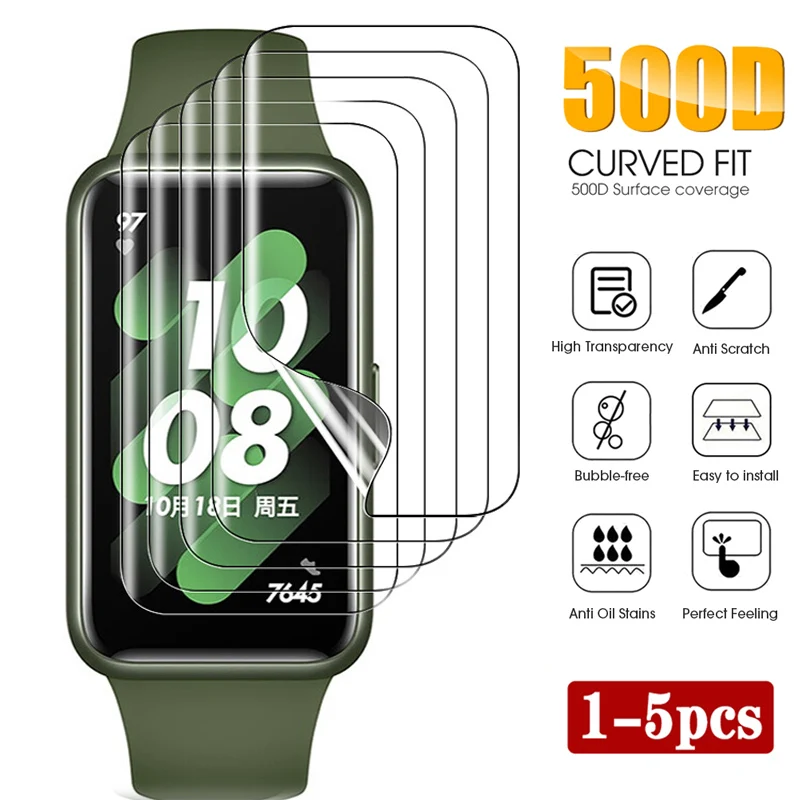 Top Trends: Soft Hydrogel Film For Huawei Watch Band 8 7 6 TPU Full Screen Protector For Honor Band 6 HD Smart Watch Explosion Proof Film Shoppable Styles