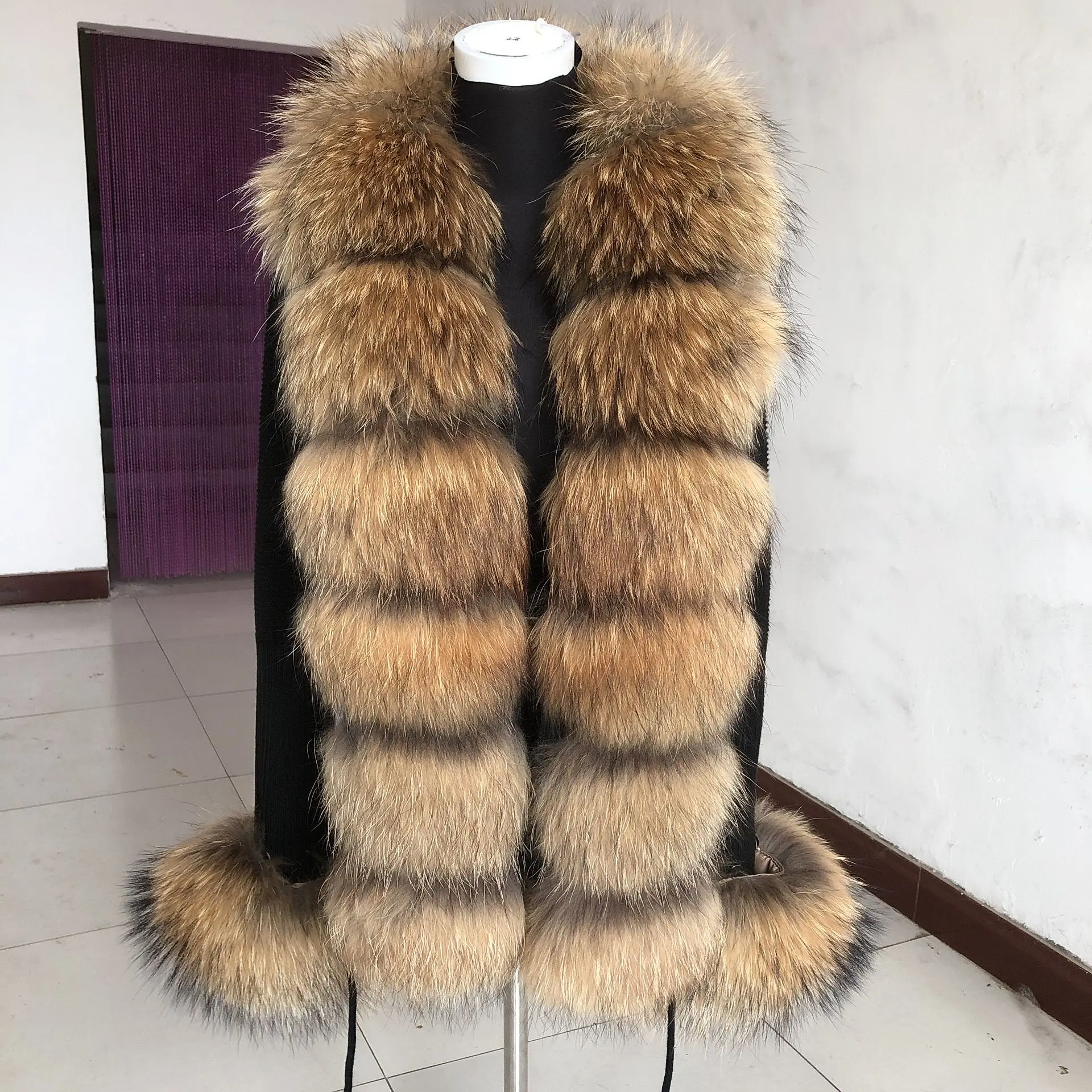 Top Trends: Women's Spring And Autumn Sweater Cardigan Jacket With Real Fox Fur Collar Real Fox Fur Jacket Natural Fox Fur Women's Jacket Shoppable Styles