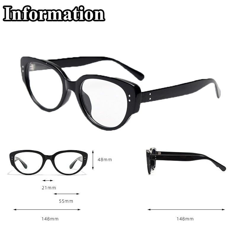 Top Trends: Luxury Cat Eye Myopia Glasses Women Men Prescription Nearsighted Eyeglasses Anti Blue Light Blocking Eyewear Diopter 0 TO -4.0 Shoppable Styles - Image 6