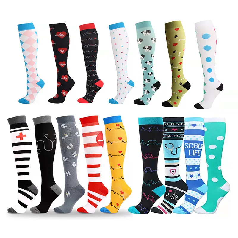 Top Trends: Compression Sock Men Women Sports Nylon Cross Border Supply Running Riding Cycling Over Knee Basketball Biking Hockey Soccer Shoppable Styles