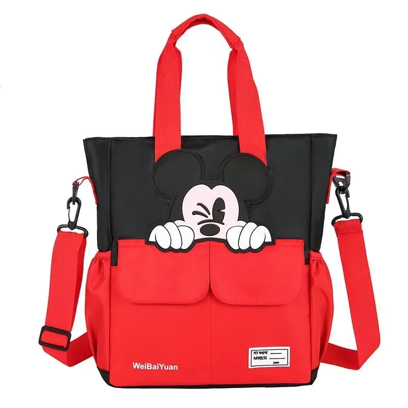 Top Trends: Disney Mickey Kids Shoulder Bag Students Portable Make-up Crossbody Bag Cartoon Cute Mickey Mouse Large Capacity Book Storage Shoppable Styles