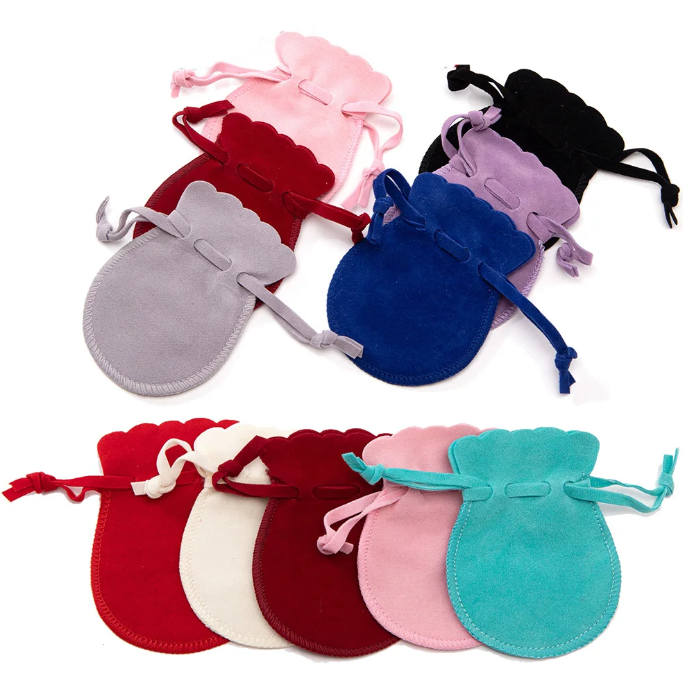 Top Trends: 10pcs Velvet Drawstring Bag Pouch String Sachet For Jewelry Organizers Gift Small Businesses Packaging Candy Gift Storage Supply Shoppable Styles