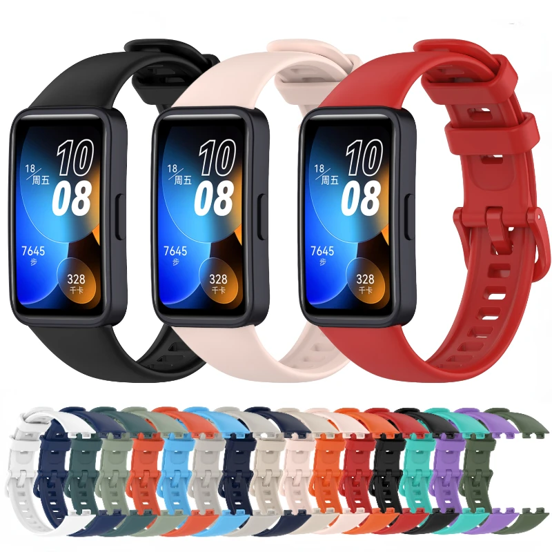 Top Trends: Silicone Strap For Huawei Band 8 Belt SmartWatch Wristband Watchband Replacement Bracelet Accessories For Huawei Band 8 Correa Shoppable Styles