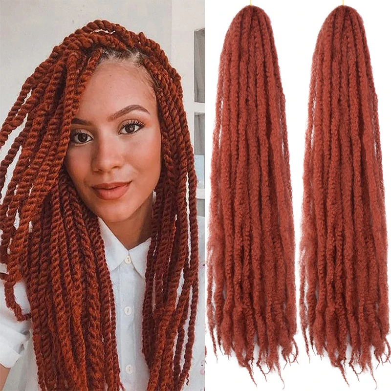 Top Trends: Afro Twist Marley Twist Braiding Hair 36 Inch Crochet Braids Long Afro Kinky Synthetic Hair For Twists Braiding Extensions Shoppable Styles