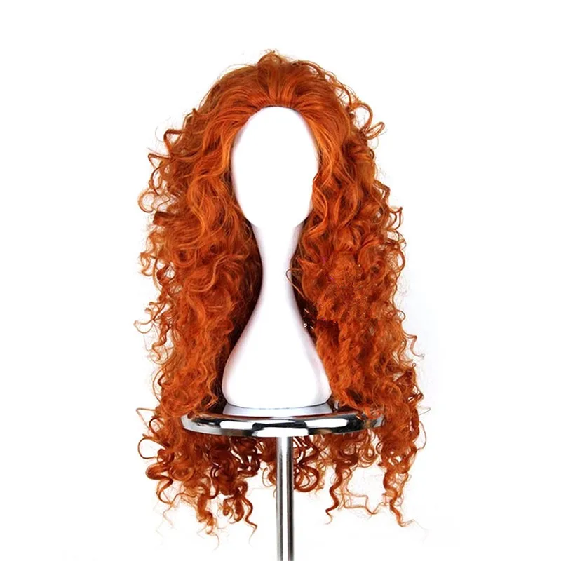 Top Trends: WoodFestival Synthetic Hair Party Wigs For Women Curly Cosplay Wig Orange Long Anime Girl Halloween Female Movie Brave Shoppable Styles - Image 4