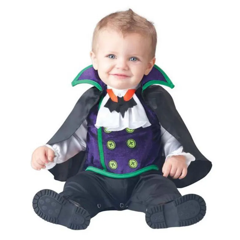 Top Trends: Purple Black Bat Vampire Costume For Baby Infant Boys Girls Romper Jumpsuit With Cape 6M 12M 24M Halloween Purim Fancy Dress Shoppable Styles