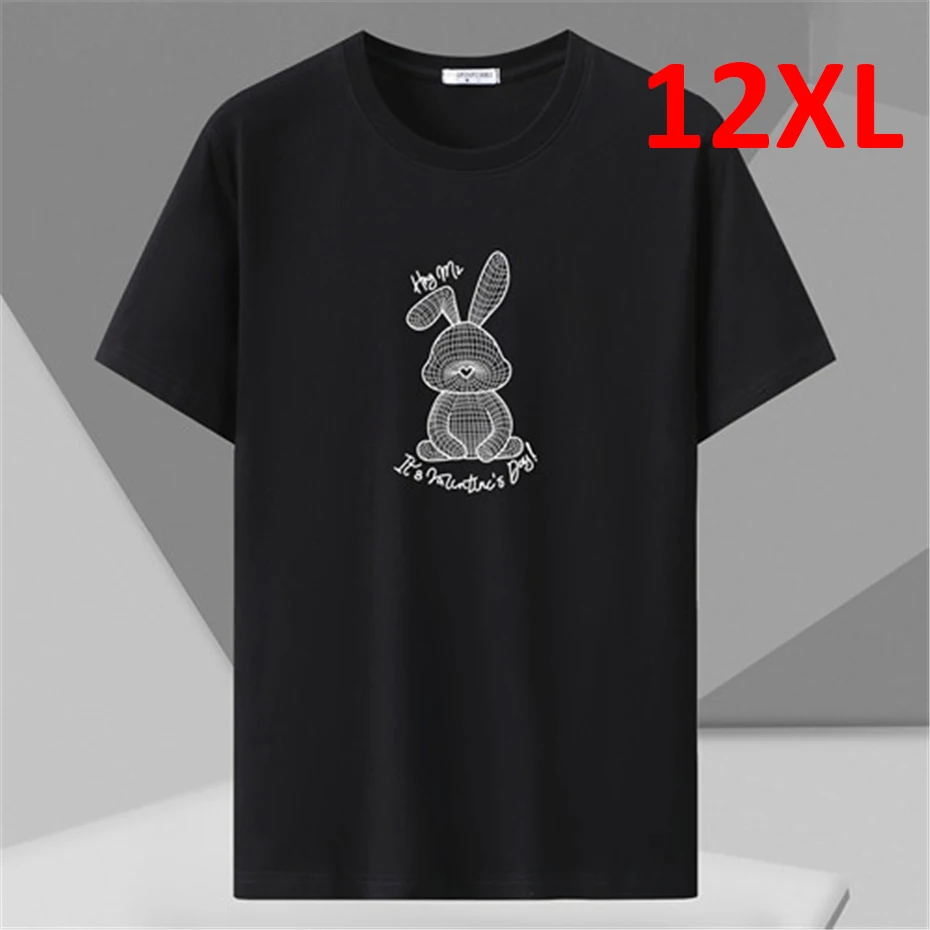 Top Trends: 9 Color Summer T-shirts Men Plus Size 10XL 12XL Tshirt Casual Short Sleeve Tops Tees Male Cotton T Shirt Big Size 12XL Black Red Shoppable Styles