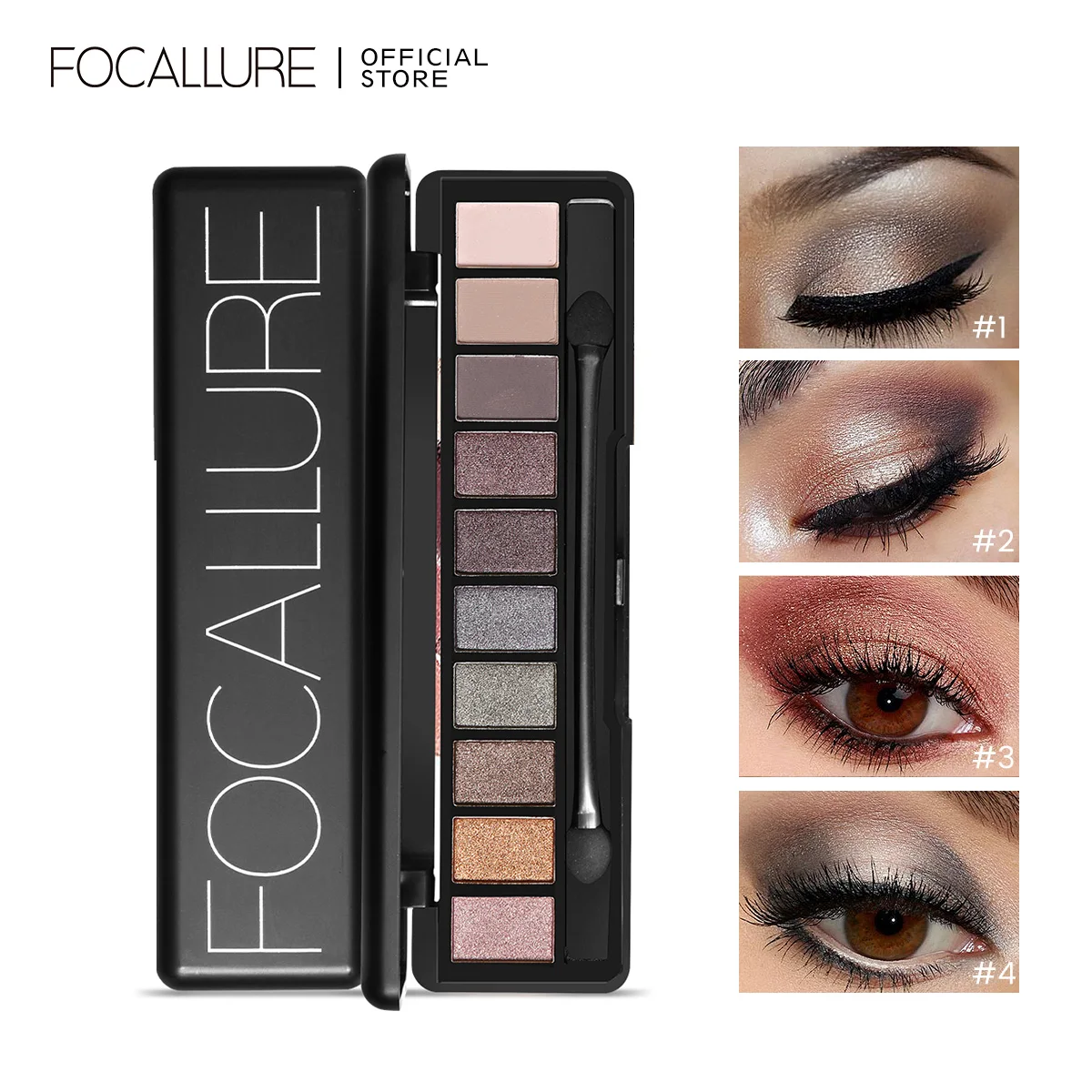 Top Trends: FOCALLURE 10 Colors Matte Eyeshadow Palette Waterproof Long Lasting Shimmer Glitter Eye Shadow Makeup Cosmetics For Women Shoppable Styles