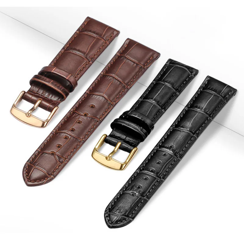 Top Trends: Universal Replacement Leather Watch Strap Leather Watchband For Men Women 12mm 14mm 16mm 18mm 19mm 20mm 21mm 22mm Watch Band Shoppable Styles