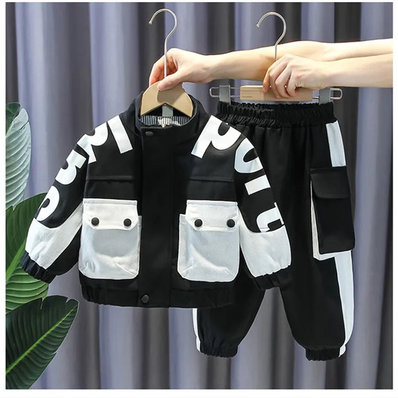 Top Trends: Spring And Autumn Children&#039;s Clothing Set New Boys&#039; Denim Coat Pants 2 Piece Set Fashionable Baby Casual Sportswear 2-7Y Shoppable Styles