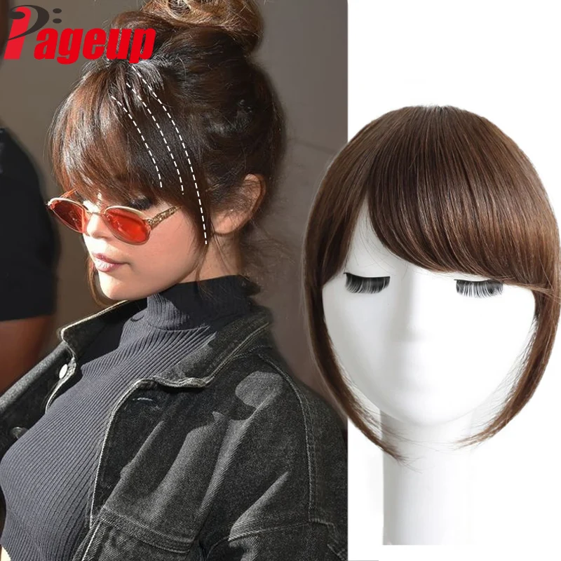 Top Trends: Pageup Synthetic Bangs Hair Extensions Clip In Side Bangs Fake Fringe Hairpiece High Temperature Black Blonde False Hair Women Shoppable Styles