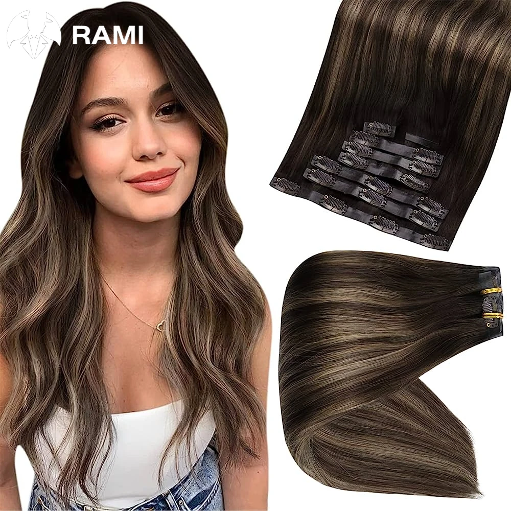 Top Trends: Clip In PU Hair Extensions For Women 7Pcs Seamless Hair Extensions 100% Real Human Hair Extension 26 Inch Natural Straight Hair Shoppable Styles