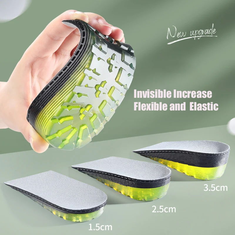 Top Trends: Increase Height Insoles GEL Soft PU Material 1.5CM 2.5CM 3.5CM Men Women Invisible Heighten Soles Pads Shoppable Styles