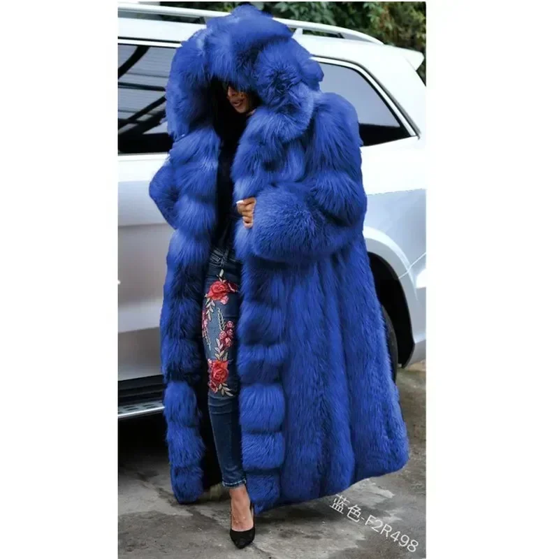 Top Trends: 2024 Warm Thick Fluffy Jacket Women Faux Fur Coats Winter Solid Fashion Cardigan Outwear Female Luxury Hooded Long Sleeve Shoppable Styles