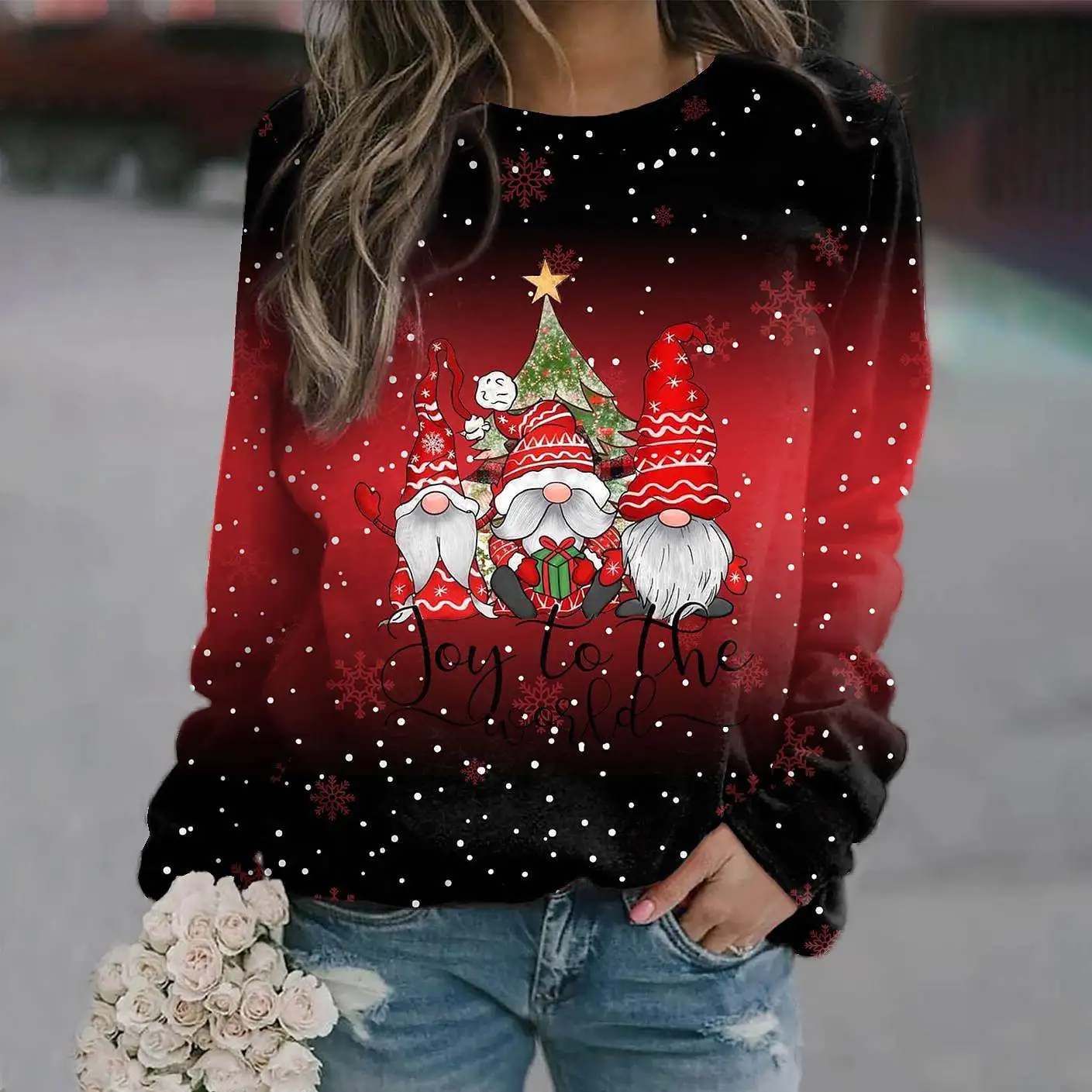 Top Trends: Christmas Theme Sweatshirt 3d Print Casual Fashion Round Neck Sweatshirts Women's Long Sleeves Tops Oversized Pullover Clothes Shoppable Styles