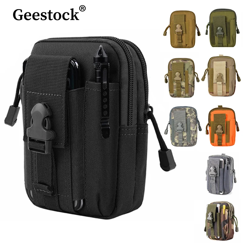 Top Trends: Geestock Tactical Waist Pack Bag Outdoor Sports Running Pouch Belt Men&#039;s Waterproof Mobile Phone Bag Camping Cycling Waist Bags Shoppable Styles