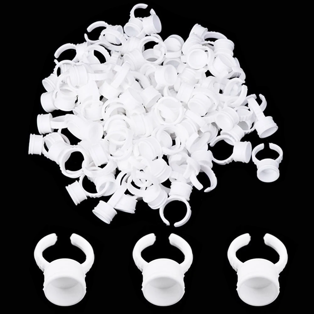 Top Trends: 100 / 500 / 1000PCS Tattoo Rings Cups S / M / L Disposable Permanent Makeup Ring Plastic Tattoo Ink Pigment Ring For Tattoo Accessories Shoppable Styles