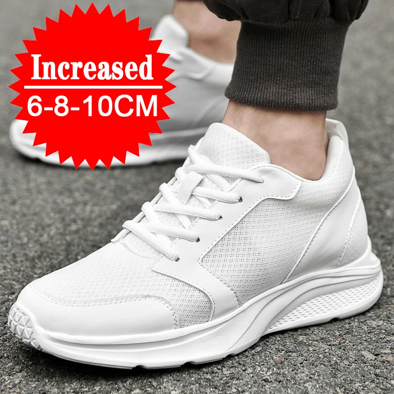 Top Trends: Men Elevator Shoes Height Increase Sneakers Shoes For Men 10cm Sports Casual Shoes Invisible Inner Heightening Shoes For Men 8cm Shoppable Styles