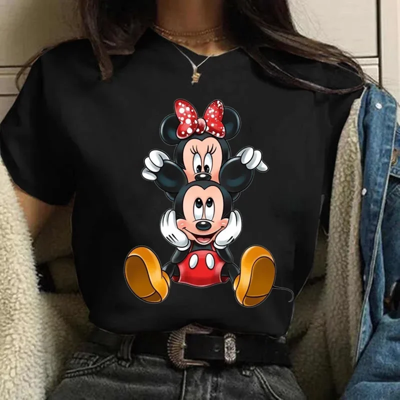 Top Trends: T-shirt Women's Fashion Mickey Minnie Mouse Disney Clothing Summer Short Sleeves Tops Casual Kawaii T Shirts Clothes Shoppable Styles