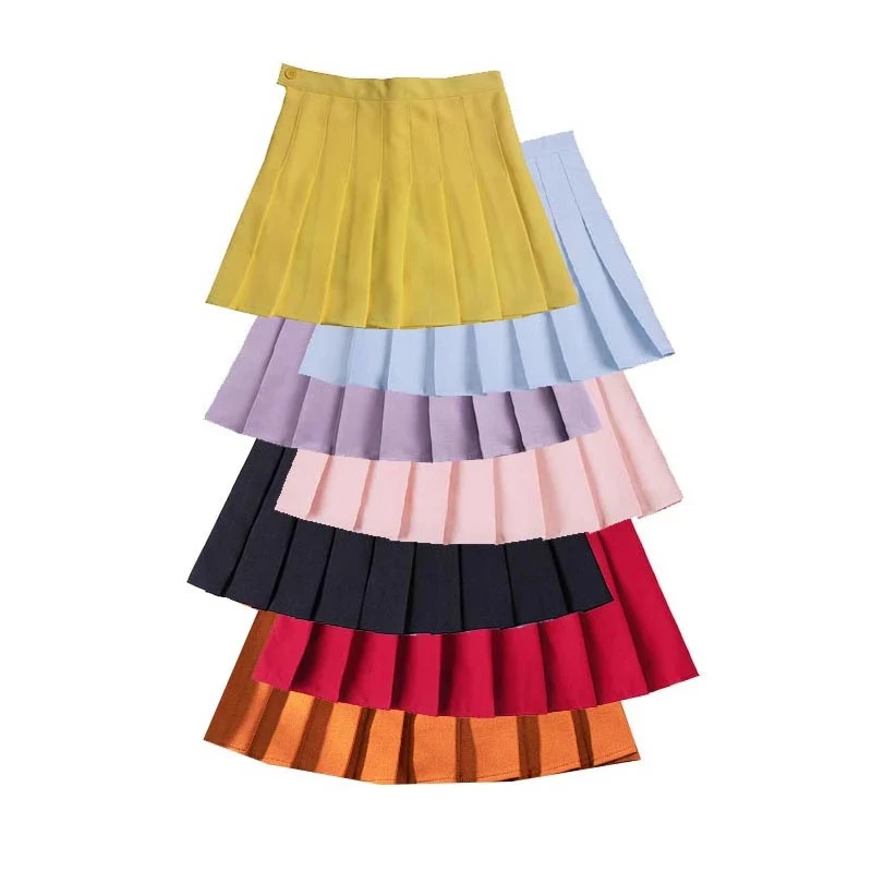 Top Trends: XS- 5XL Summer High Waist Skirts Womens Sexy Candy Color School Mini Skirts Black White Short Pleated Skirt Korean Tennis Skirts Shoppable Styles