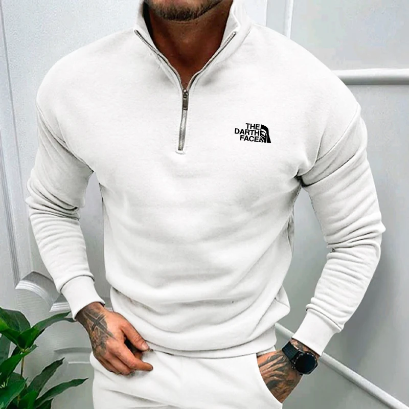 Top Trends: Autumn And Winter New Men's Casual Coat Sweater Thickened Zipper Pullover V-neck Outdoor Casual Versatile Solid Color Top ForMen Shoppable Styles