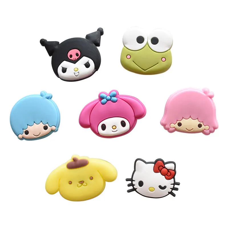 Top Trends: New Sanrio Kuromi Keroppi Melody Cute Shoe Buckle PVC Croc Charms DIY Accessories Wholesale Cartoon Decoration Women Girls Gifts Shoppable Styles