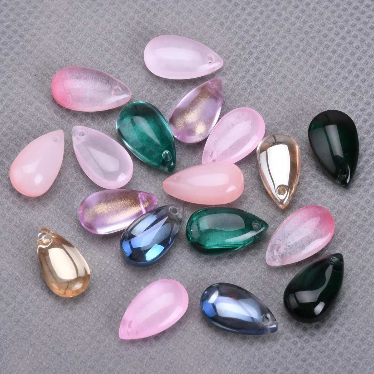 Top Trends: 10pcs Teardrop 15x8mm Crystal Glass Top Drilled Pendants Loose Beads For Jewelry Making DIY Earring Findings Shoppable Styles