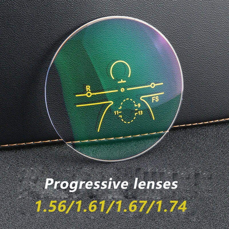 Top Trends: Progressive Ｍultifocal Ｈigh-Ｄefinition Lenses 1.56 1.61 1.67 1.74 1 Pair Myopia Hyperopia Optical Prescription Lenses Man Woman Shoppable Styles