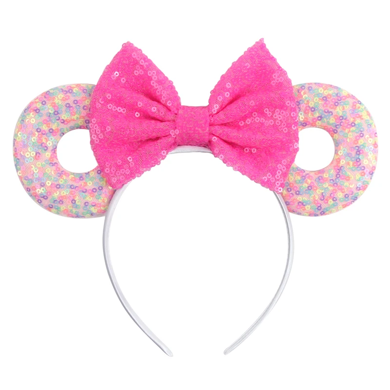 Top Trends: Donut Mouse Ears Headband Sequins Dot Bow Hairband For Girls Featival Party DIY Hair Accessories Shoppable Styles