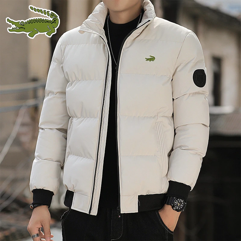 Top Trends: Fashion Solid Casual Thickened Jacket Stand Collar Cold Proof Large Padded Jacket Men&#039;s Fashion Winter Loose Shoppable Styles